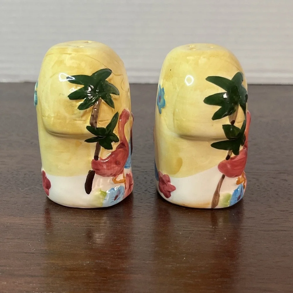 Salt & Pepper Shakers Hawaiian Shirts Tropical Clay Art Ceramic Tropicool Summer